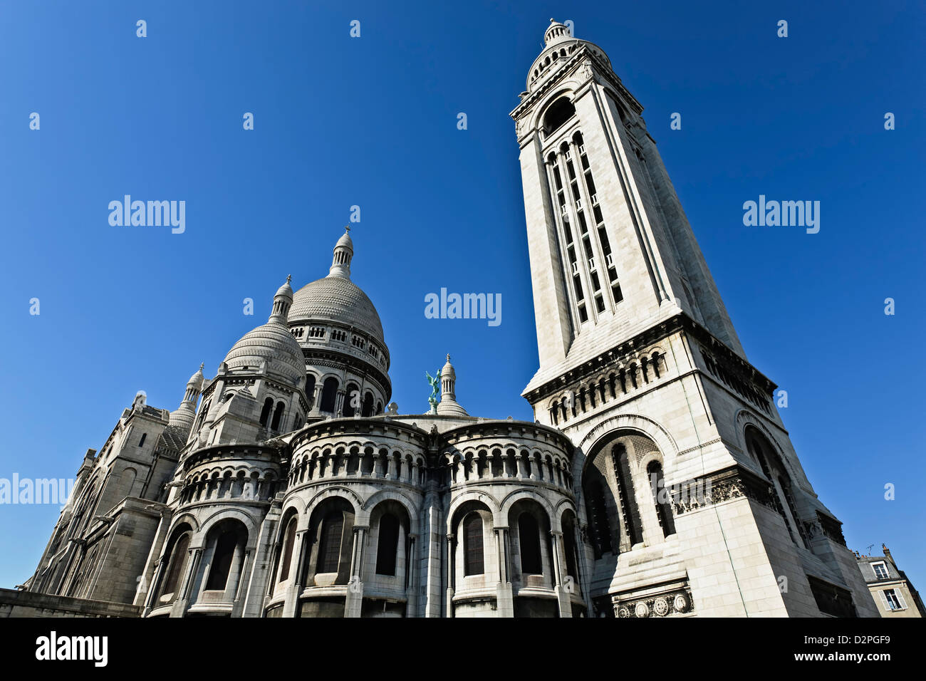 La basilique du Sacré-Cœur, Montmartre, Paris, France Banque D'Images