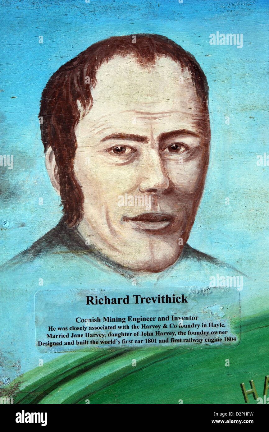 Richard Trevithick cornish ingénieur des mines et de l'inventeur Banque D'Images