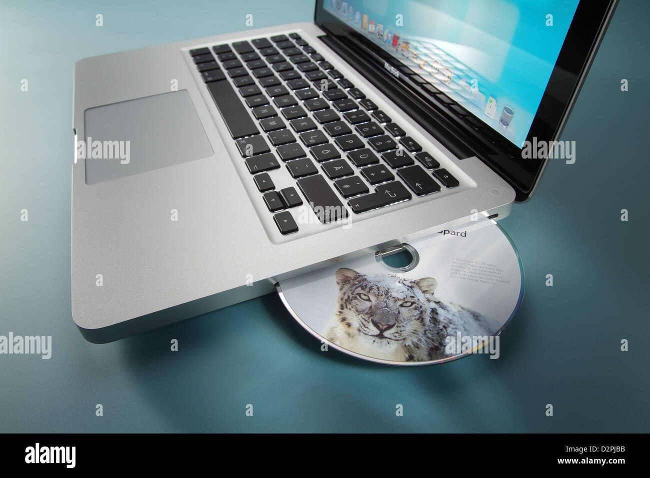 Hambourg, Allemagne, le Apple MacBook Pro avec Mac OS X Server Snow Leopard Banque D'Images