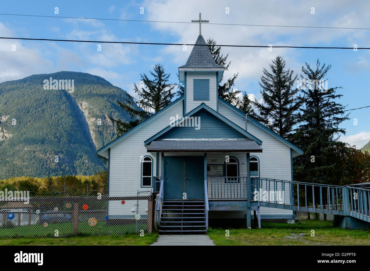 Emmanuel United Church, Bella Coola, Britsih Colombie-Britannique, Canada Banque D'Images