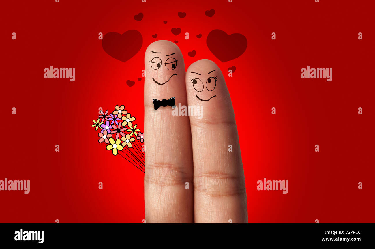 Un couple de fabricants et valentine day Banque D'Images