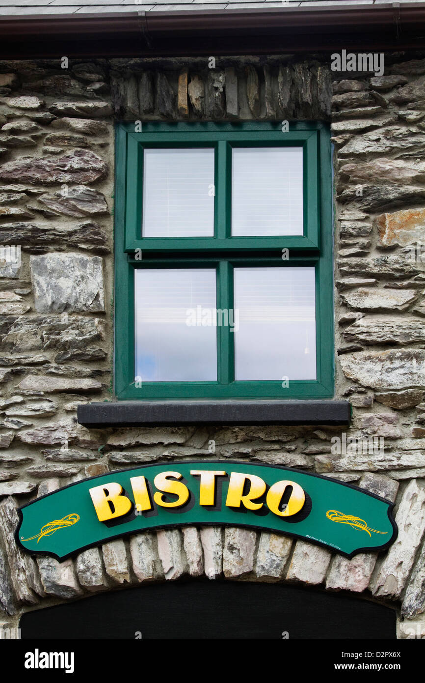 Fenêtre d'un restaurant, Killarney, comté de Kerry, Irlande Banque D'Images