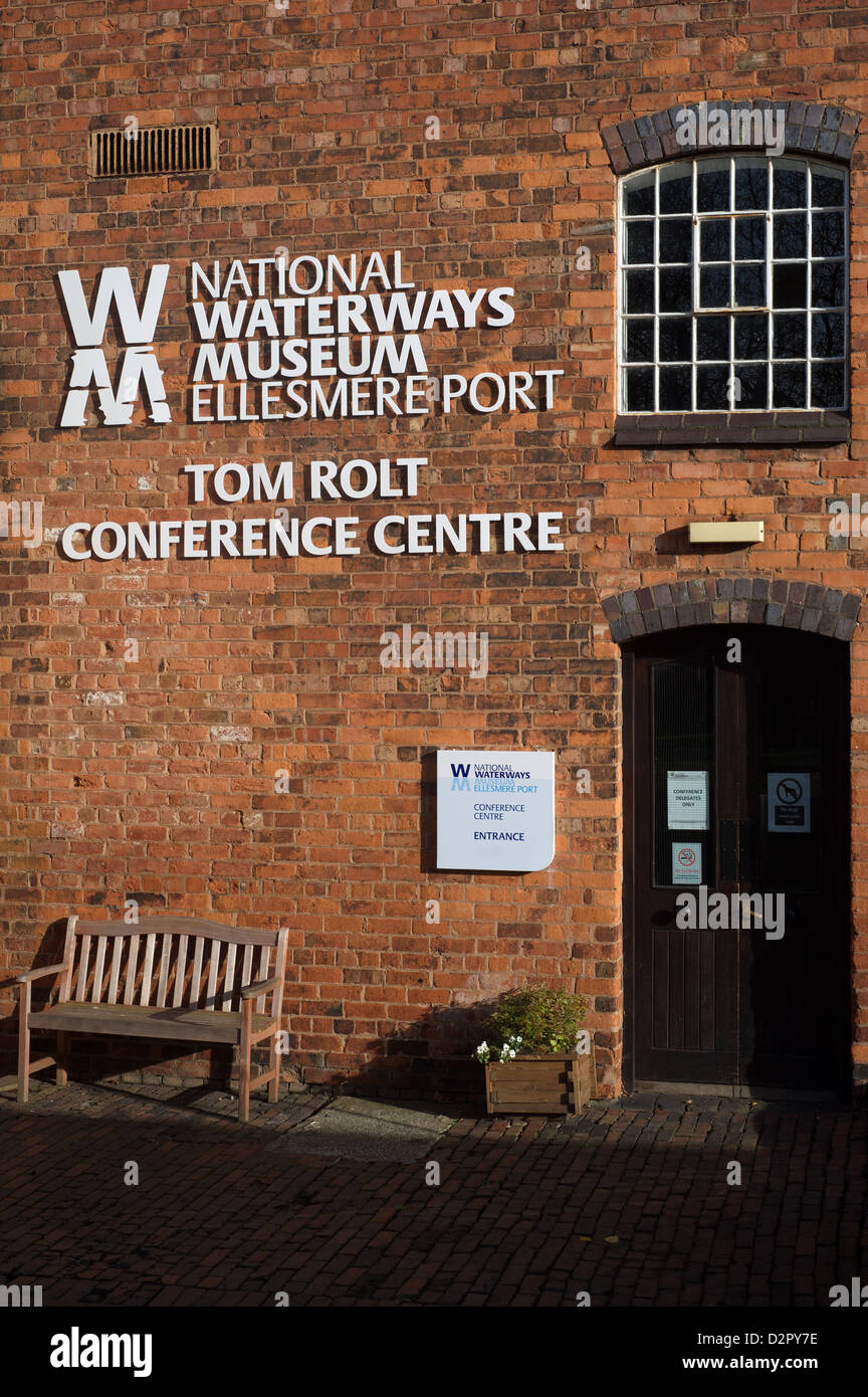 Tom Rolt Conference Centre, National Waterways Museum, Ellesmere Port, Wirral, Cheshire, Angleterre, Royaume-Uni. Banque D'Images