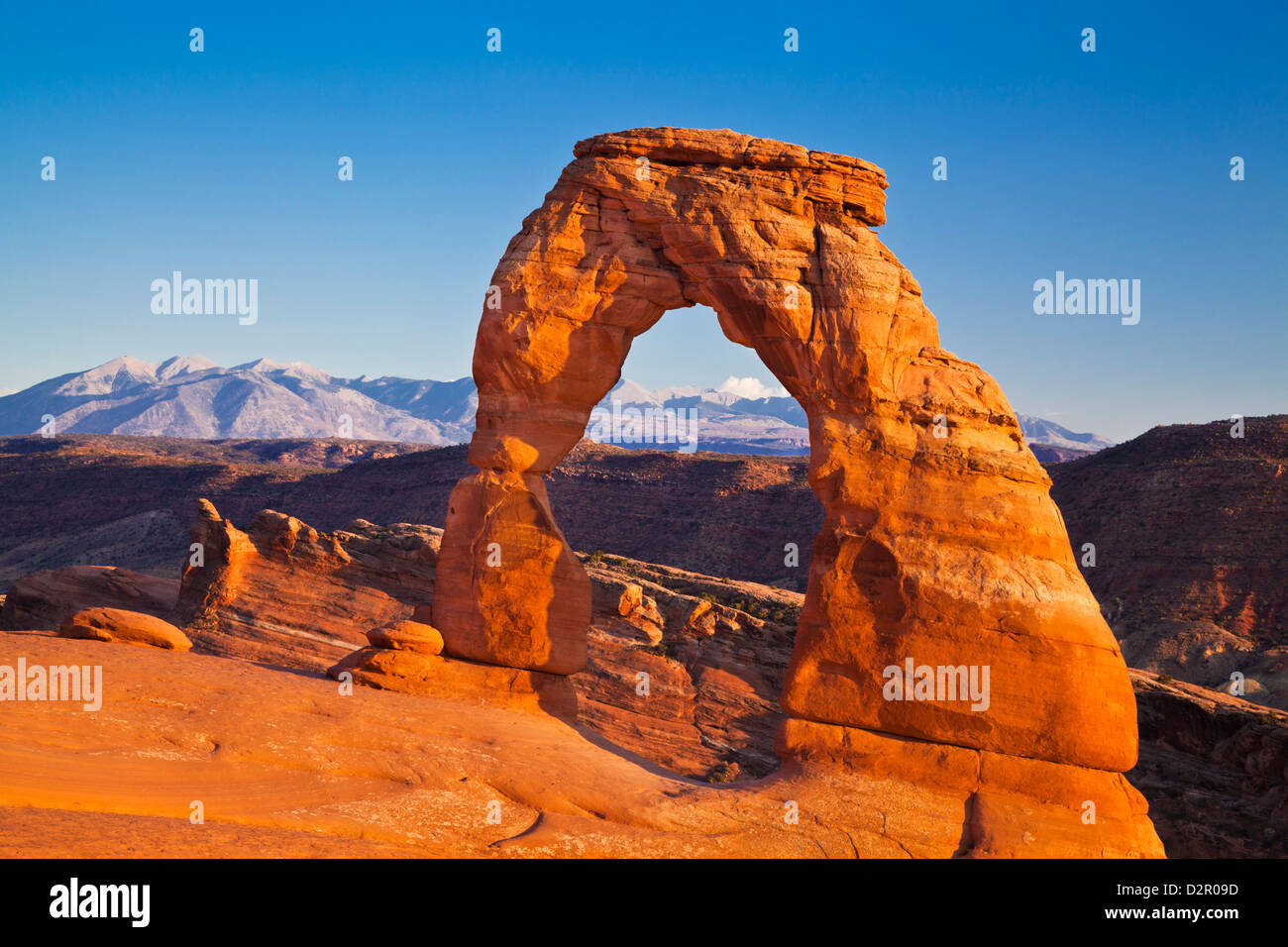 Delicate Arch, Arches National Park, près de Moab, Utah, États-Unis d'Amérique, Amérique du Nord Banque D'Images
