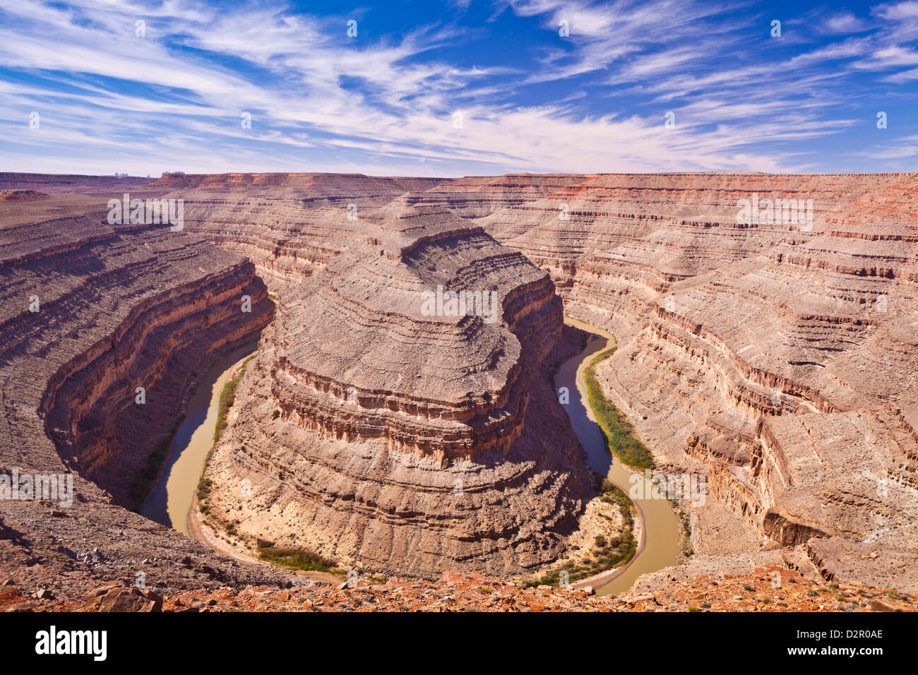 Rivière San Juan, Goosenecks State Park, Utah, États-Unis d'Amérique, Amérique du Nord Banque D'Images