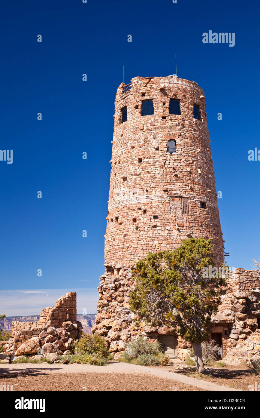 Desert View Watchtower, Rive Sud, le Parc National du Grand Canyon, Arizona, USA Banque D'Images