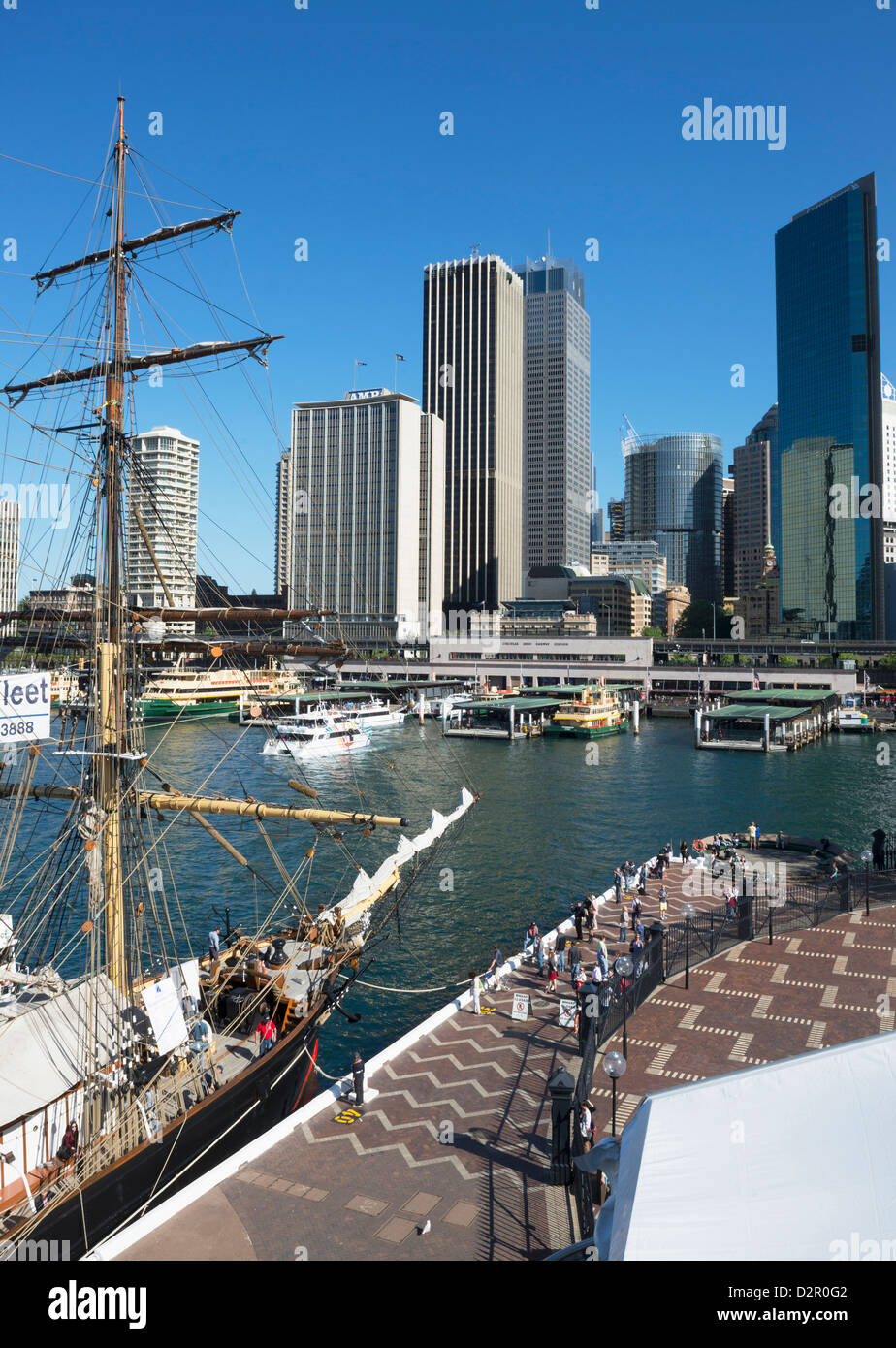 Circular Quay et du quartier financier de l'entreprise, Sydney, Nouvelle-Galles du Sud, Australie, Pacifique Banque D'Images