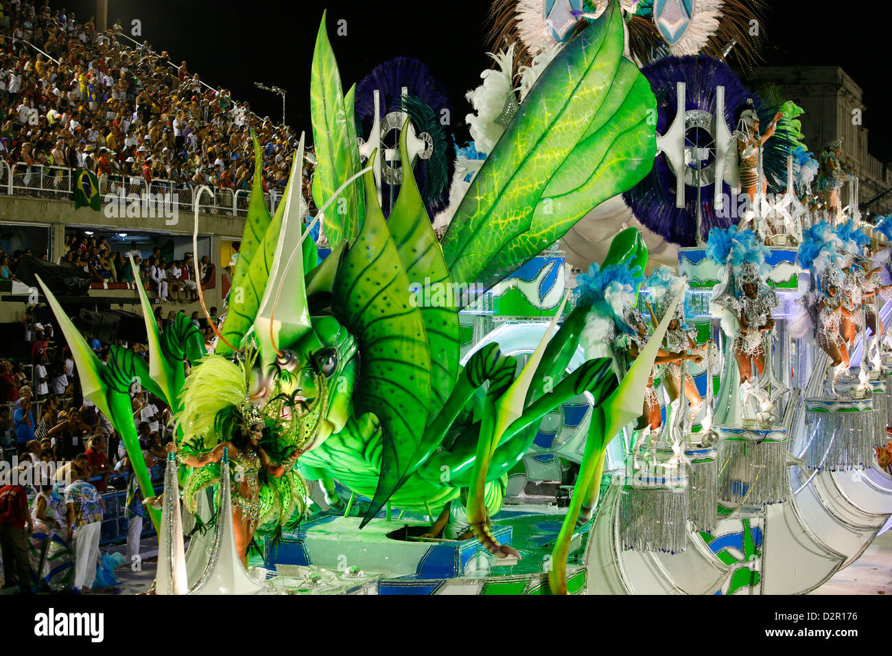 Défilé de carnaval à le Sambodrome, Rio de Janeiro, Brésil, Amérique du Sud Banque D'Images