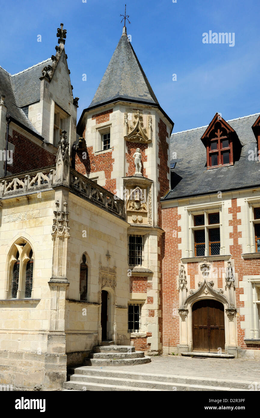 Leonardo da Vinci's House and Museum, Clos Lucé, Parc Leonardo da Vinci, Amboise, Indre-et-Loire, Loire, Centre, France Banque D'Images