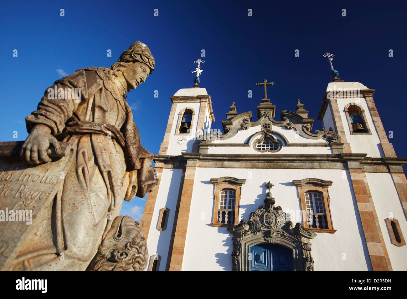 Sanctuaire de Bom Jesus de Matosinhos et les prophètes des sculptures de l'Aleijadinho, Congonhas, Minas Gerais, Brésil Banque D'Images