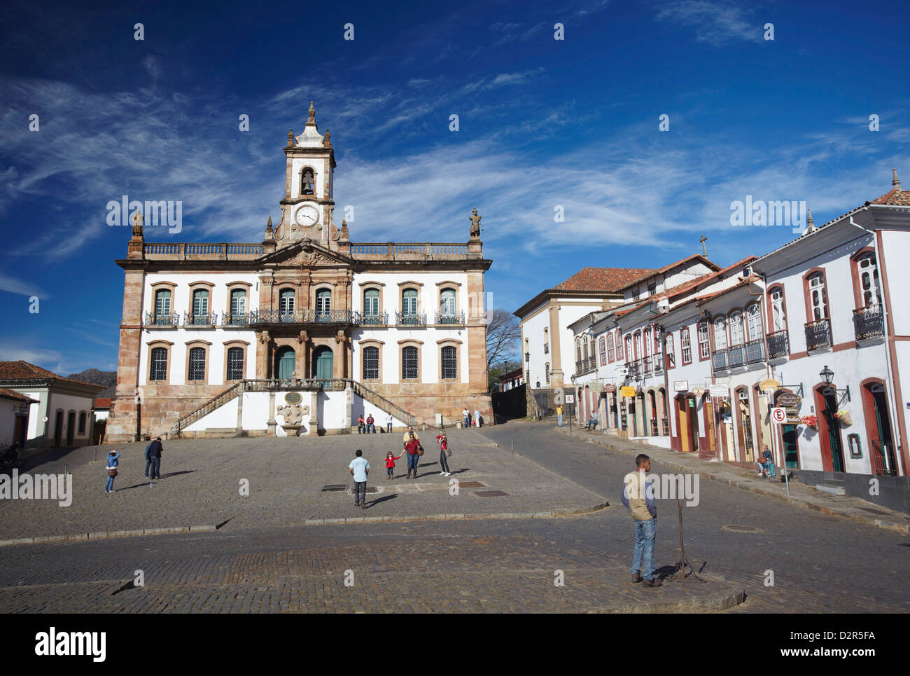 Museu da Inconfidencia et Praça Tiradentes, Ouro Preto, UNESCO World Heritage Site, Minas Gerais, Brésil, Amérique du Sud Banque D'Images