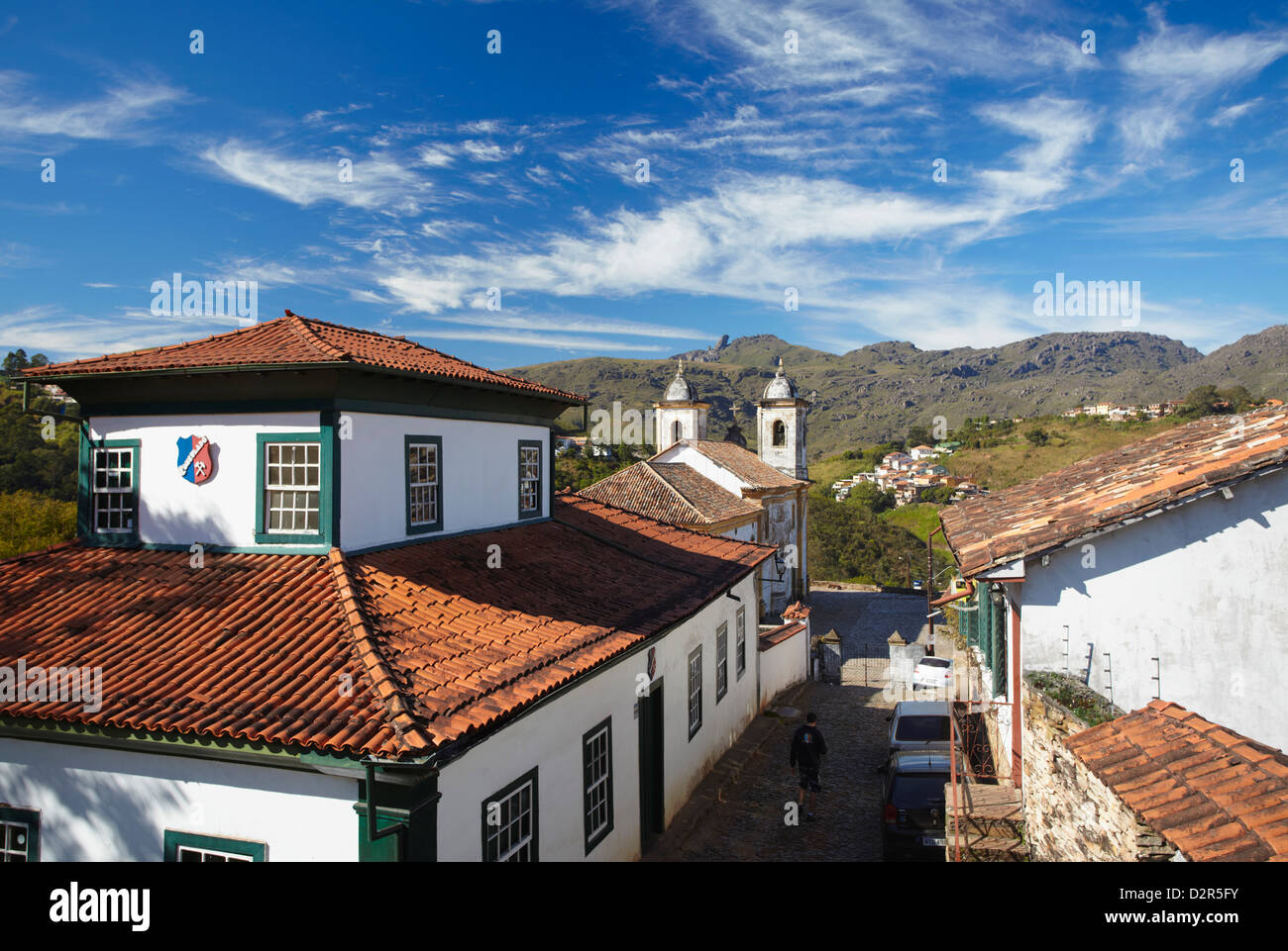 Vue sur Notre Dame de Merces de Baixo Église, Ouro Preto, UNESCO World Heritage Site, Minas Gerais, Brésil, Amérique du Sud Banque D'Images Vue sur Notre Dame de Merces de Baixo Église, Ouro Preto, UNESCO World Heritage Site, Minas Gerais, Brésil, Amérique du Sud Banque D'Images