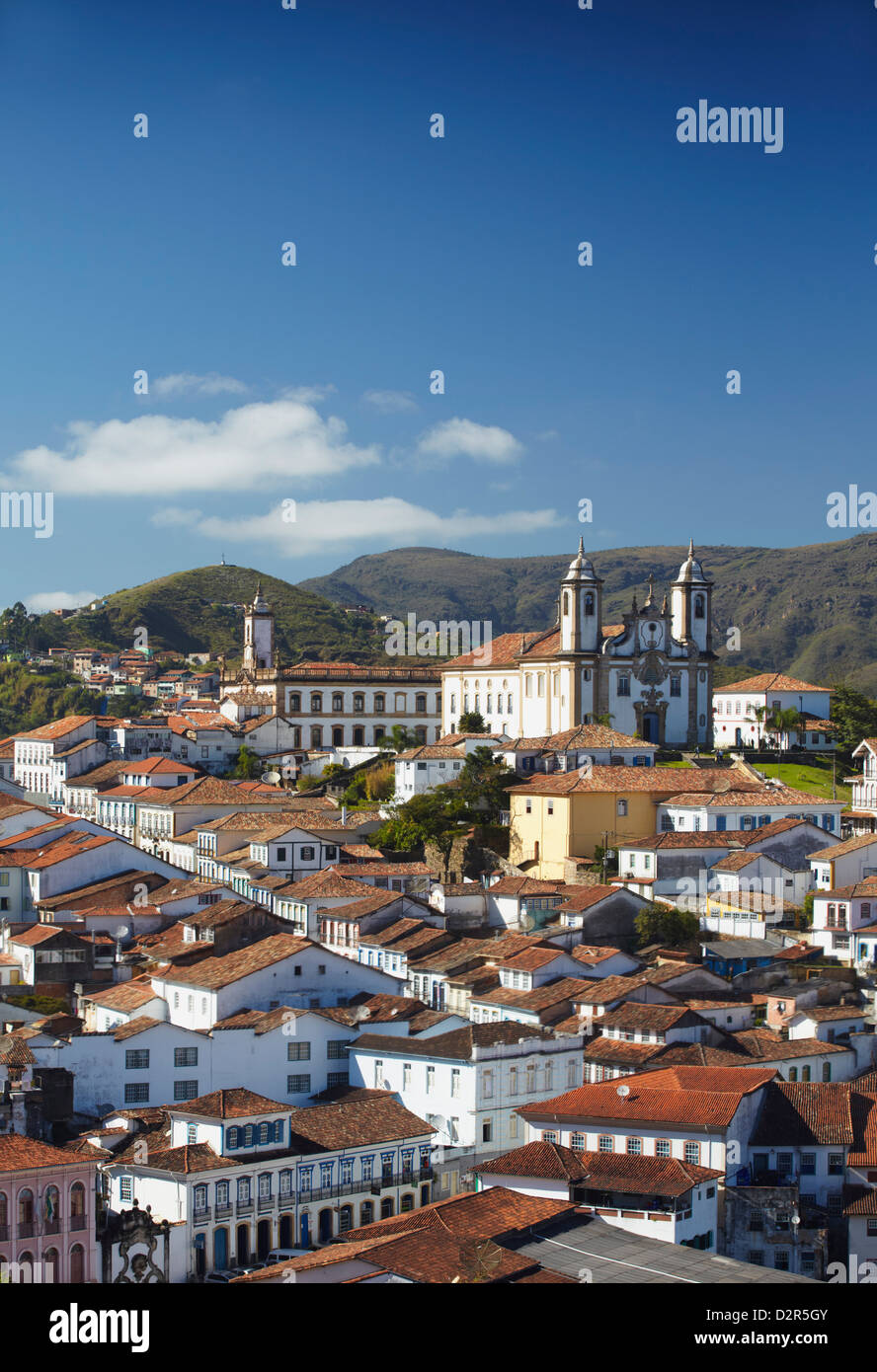 Voir d'Ouro Preto, UNESCO World Heritage Site, Minas Gerais, Brésil, Amérique du Sud Banque D'Images