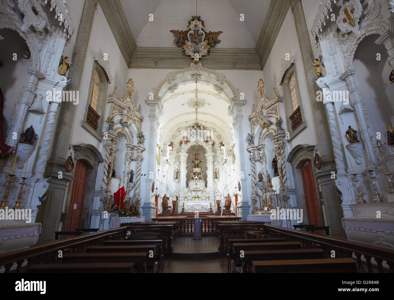 De l'intérieur (Nossa Senhora do Carmo) Notre Dame du Mont Carmel), l'église Sao Joao del Rei, Minas Gerais, Brésil, Amérique du Sud Banque D'Images