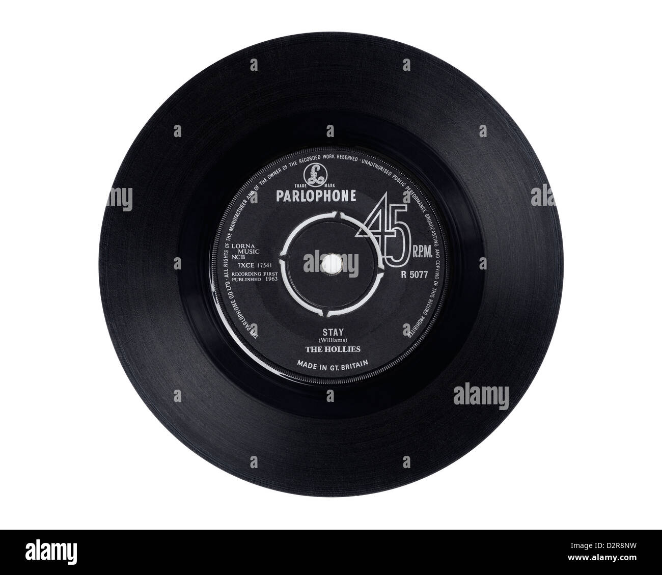 Enregistrement de la vinyl 45 1960 Banque D'Images