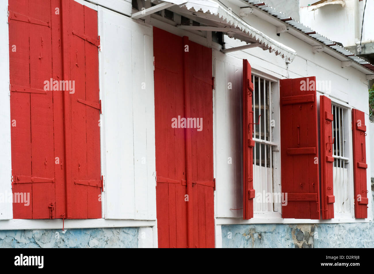 Ancienne architecture créole, Port Louis, ile Maurice Banque D'Images