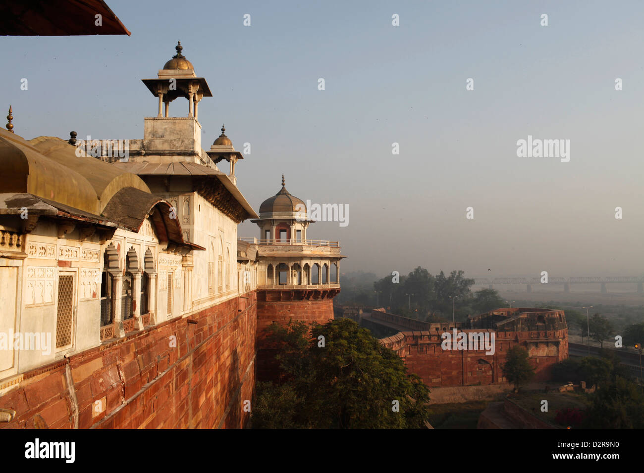 Jehangir's Palace de Fort d'Agra, UNESCO World Heritage Site, Agra, Uttar Pradesh, Inde, Asie Banque D'Images