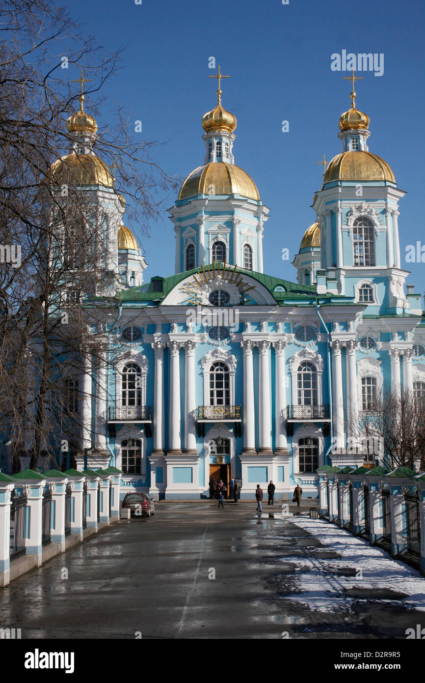 La Cathédrale Saint Nikolas, Saint-Pétersbourg, Russie, Europe Banque D'Images