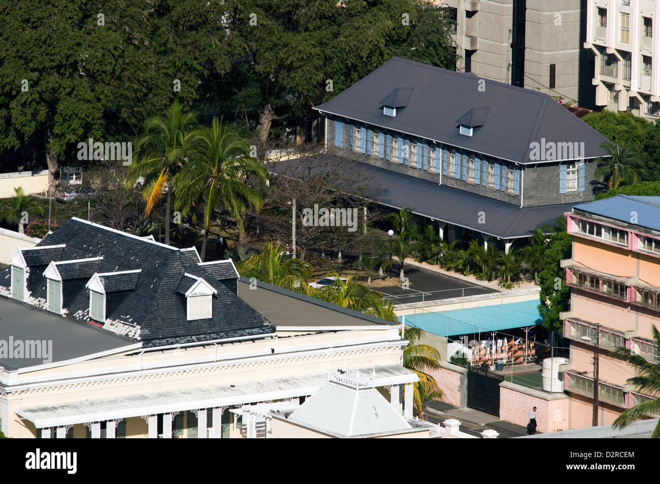 Les bâtiments de la cathédrale de fort Adélaïde, Port Louis, ile Maurice Banque D'Images