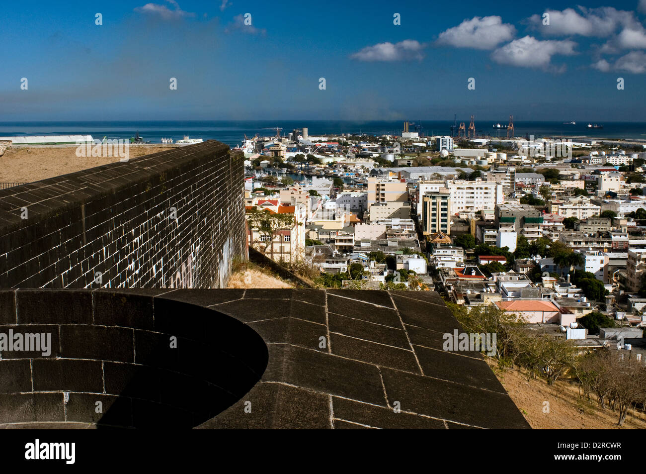 Fort Adélaïde et vue sur la ville, Port Louis, ile Maurice Banque D'Images