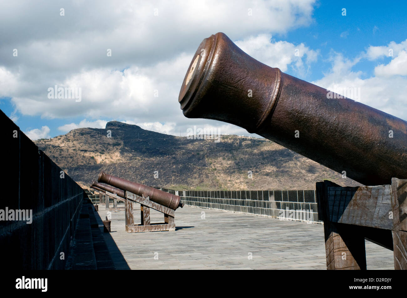 Chanoines, fort Adélaïde, Port Louis, ile Maurice Banque D'Images