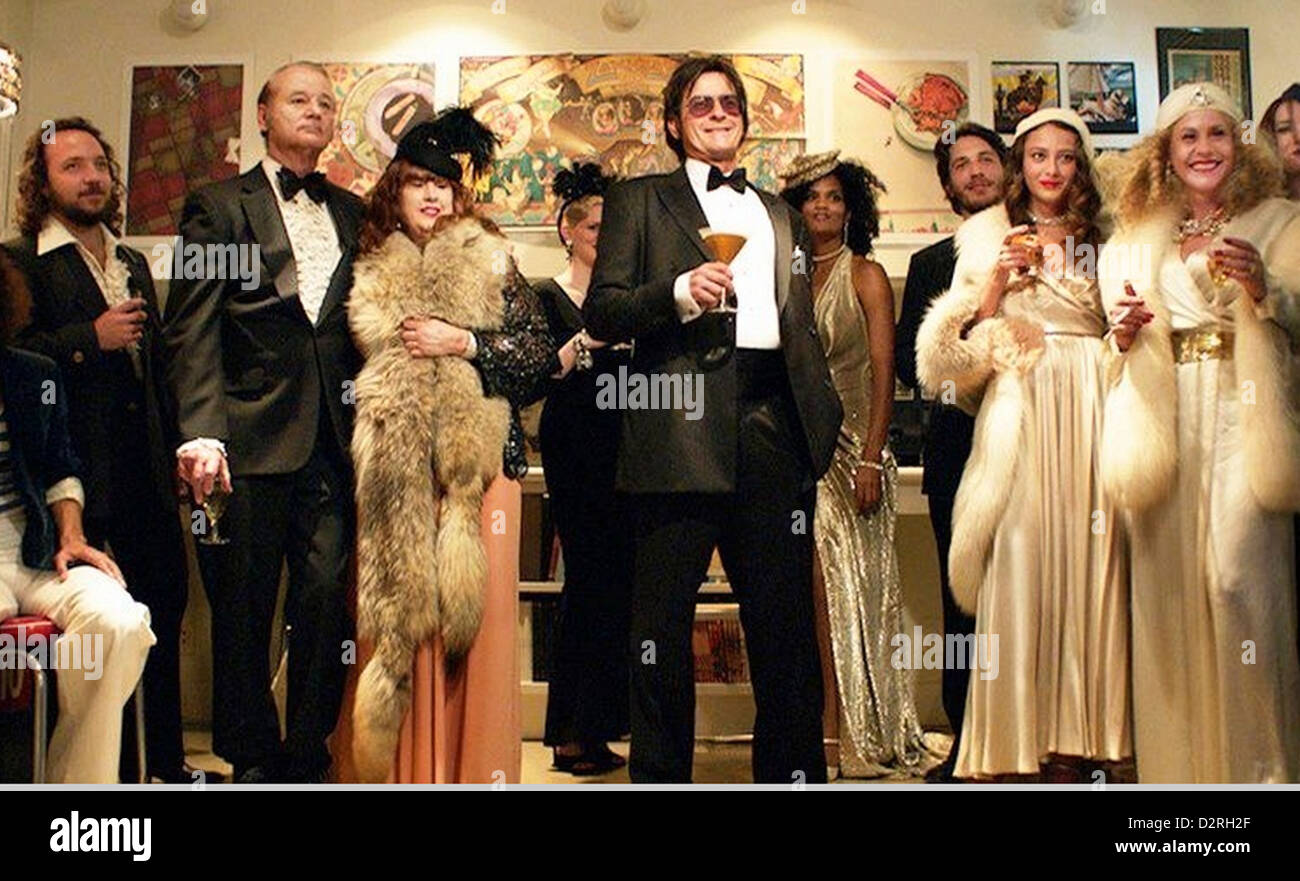 Un aperçu à l'INTÉRIEUR DE L'ESPRIT CHARLES SWAN III - 2012 A24 film avec Bill Murray à gauche et Charlie Sheen Banque D'Images