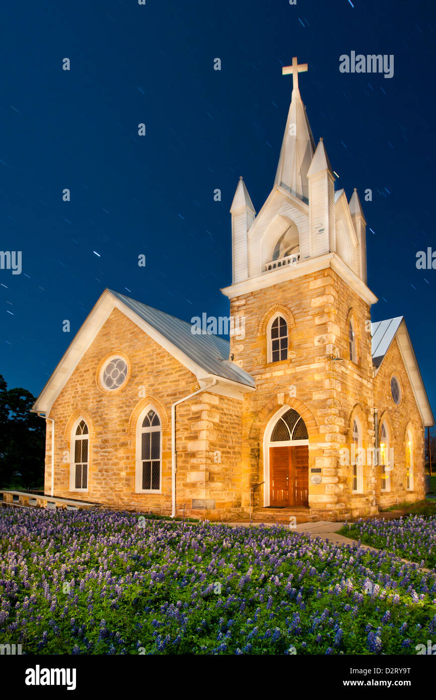 Hilda Methodist Church de 1862 près de Mason, Texas Banque D'Images