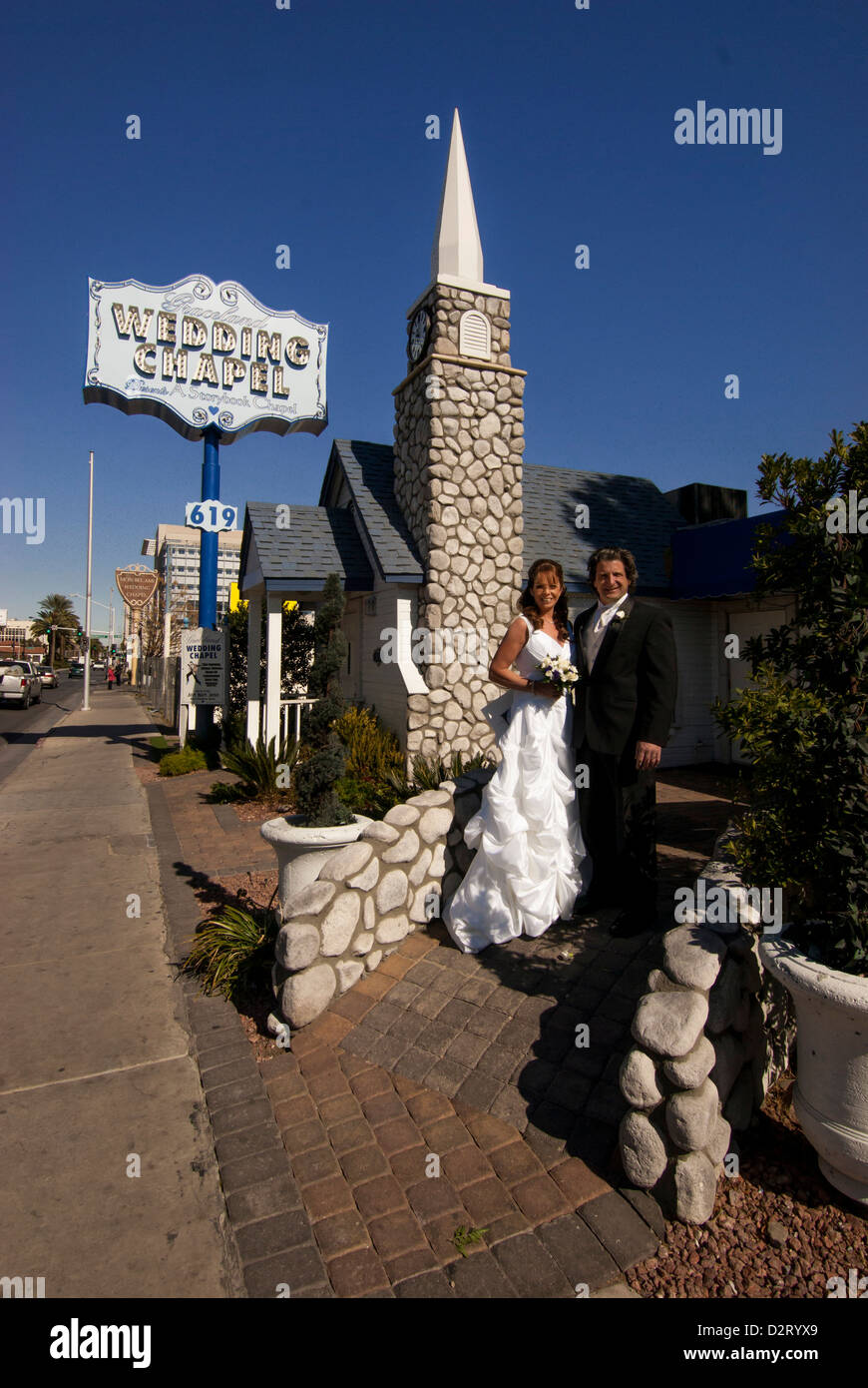 USA, Nevada, Las Vegas, mariés, Wedding Chapel Banque D'Images