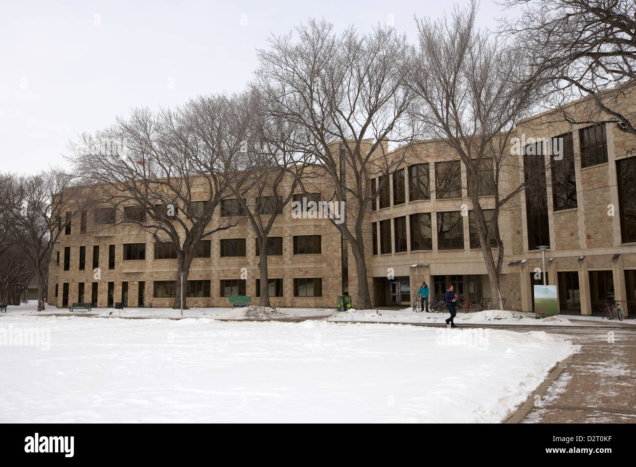 La géologie et la biologie de l'université de la Saskatchewan Saskatoon bâtiments en hiver Canada Banque D'Images