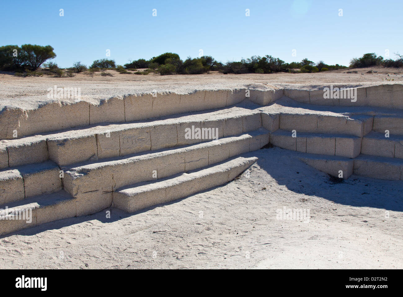 Carrière de Shell, Shark Bay, Australie Banque D'Images