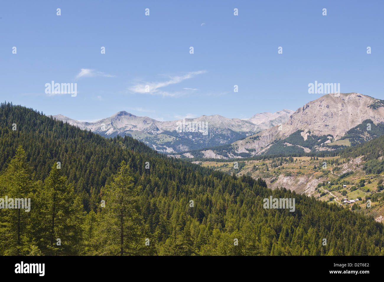 Les alpes du sud dans le Parc National du Mercantour près de Allos, Alpes de Haute Provence, Provence, France, Europe Banque D'Images