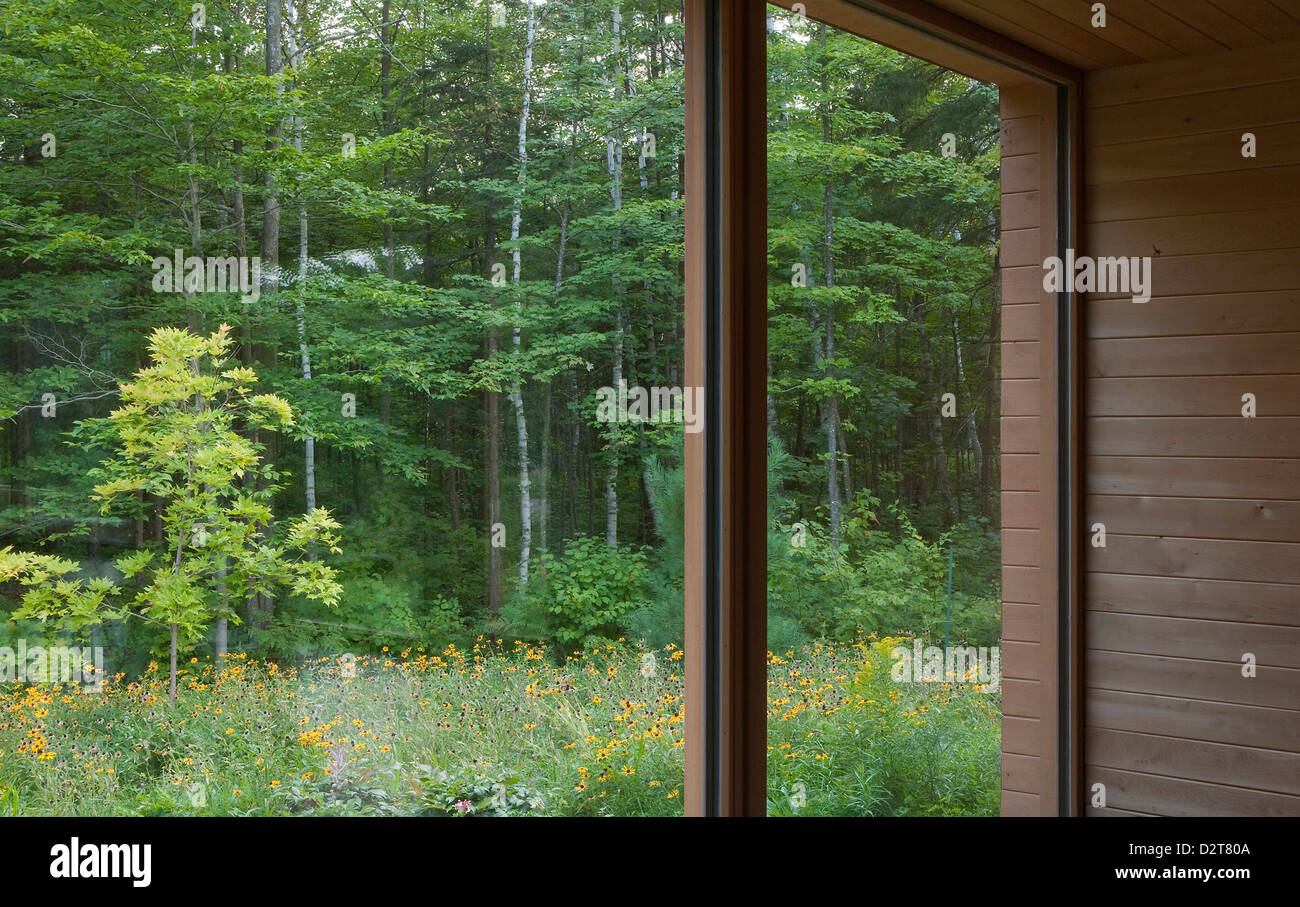 Abbaye val Notre-dame, St Jean de Martha, Canada. Architecte : Pierre Thibault, 2010. Salle à manger. Banque D'Images