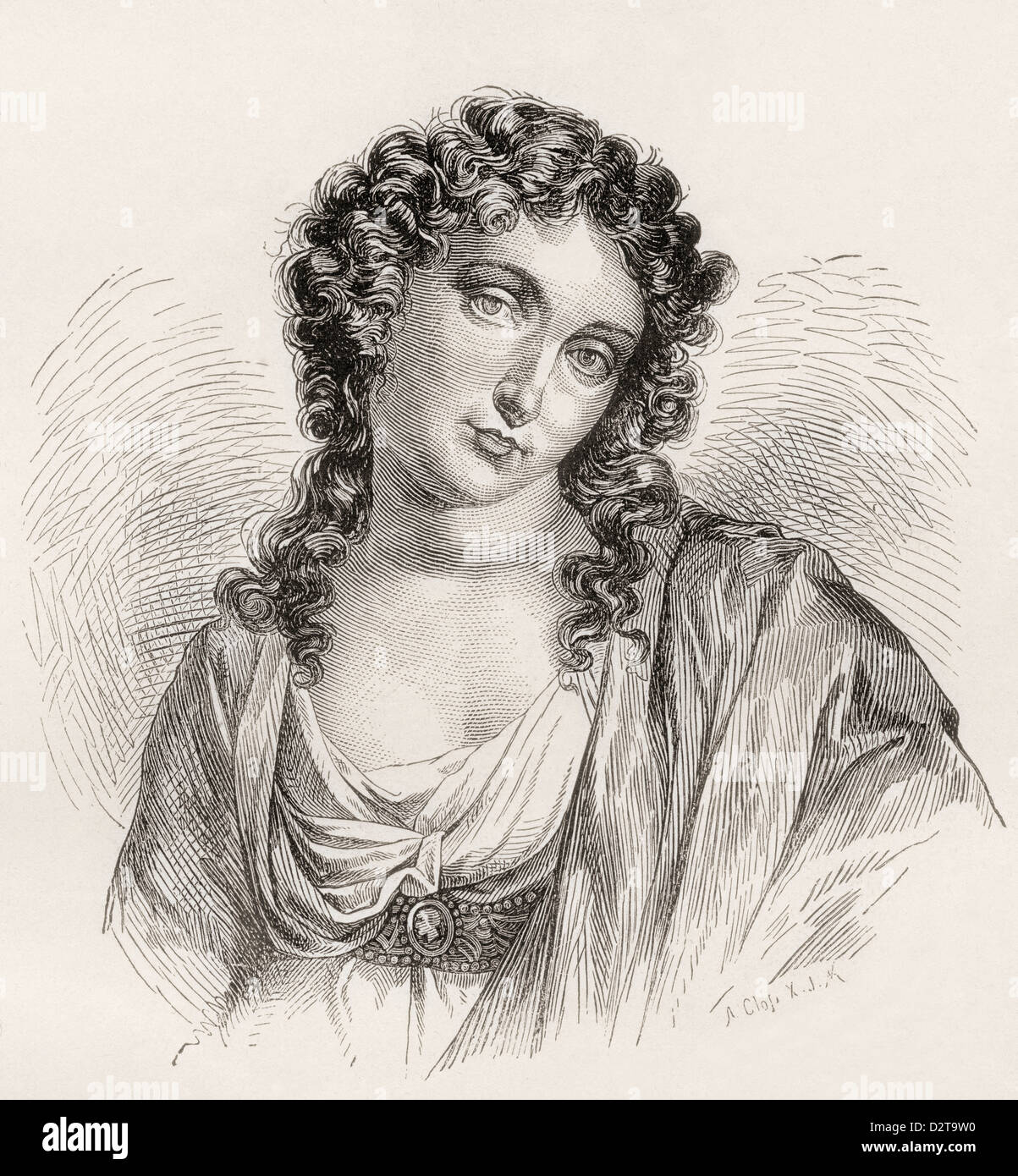 Emma, Lady Hamilton, né Amy Lyon, 1765 - 1815. La maîtresse de Lord Nelson et muse de George Romney. Banque D'Images
