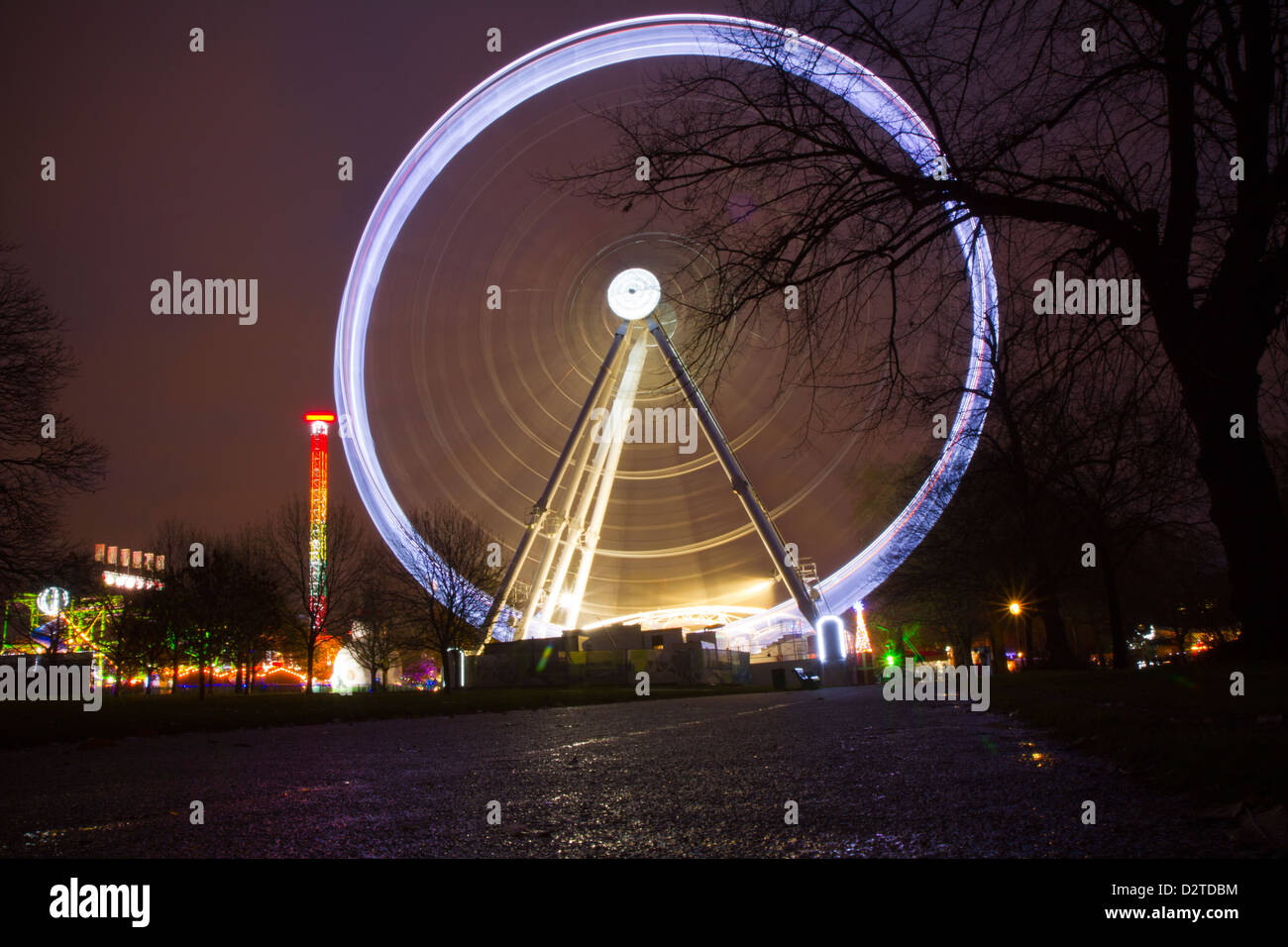 La roue de paris en hiver wonderland london Banque D'Images