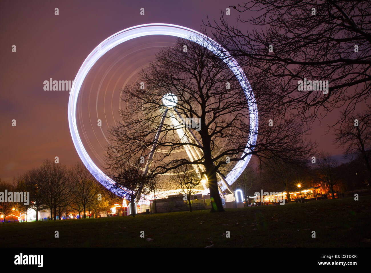 La roue de paris en hiver wonderland london Banque D'Images