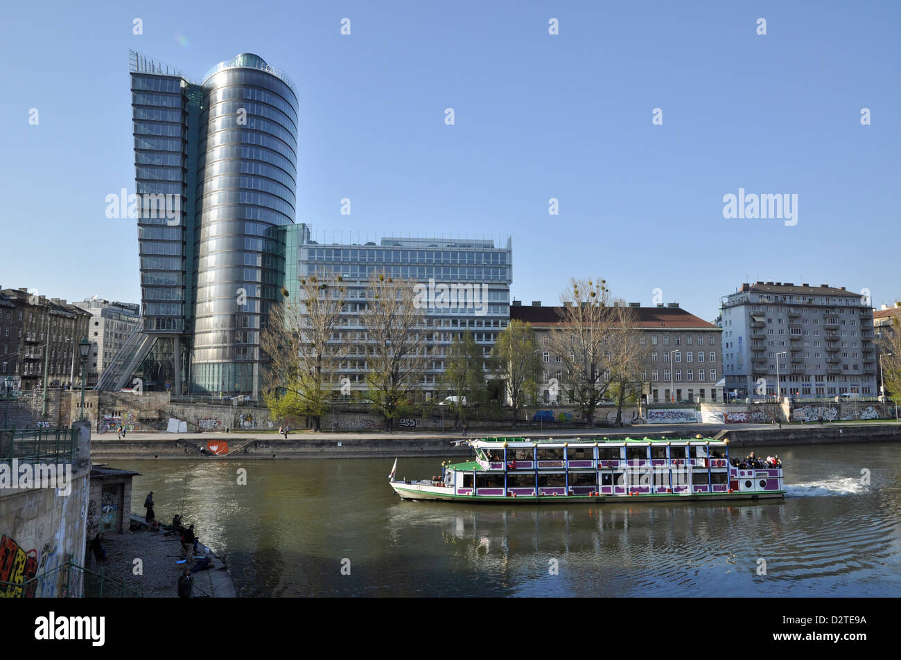 Canal du Danube Vienne Banque D'Images