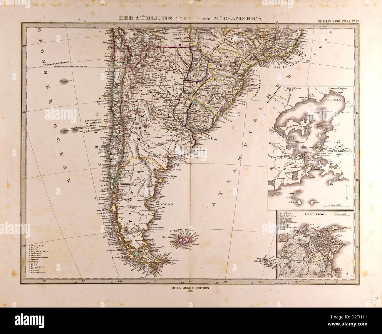 La carte de l'Amérique du Sud Banque D'Images La carte de l'Amérique du Sud Banque D'Images