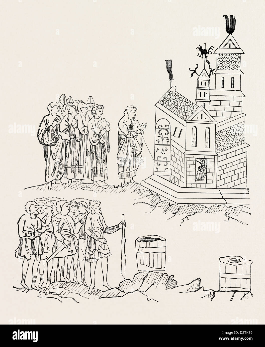 ANGLO-SAXONNE Banque D'Images