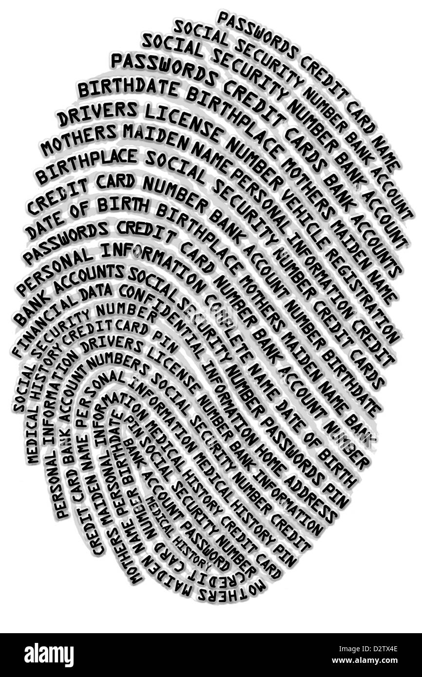 Illustration d'empreintes digitales conceptuel Banque D'Images