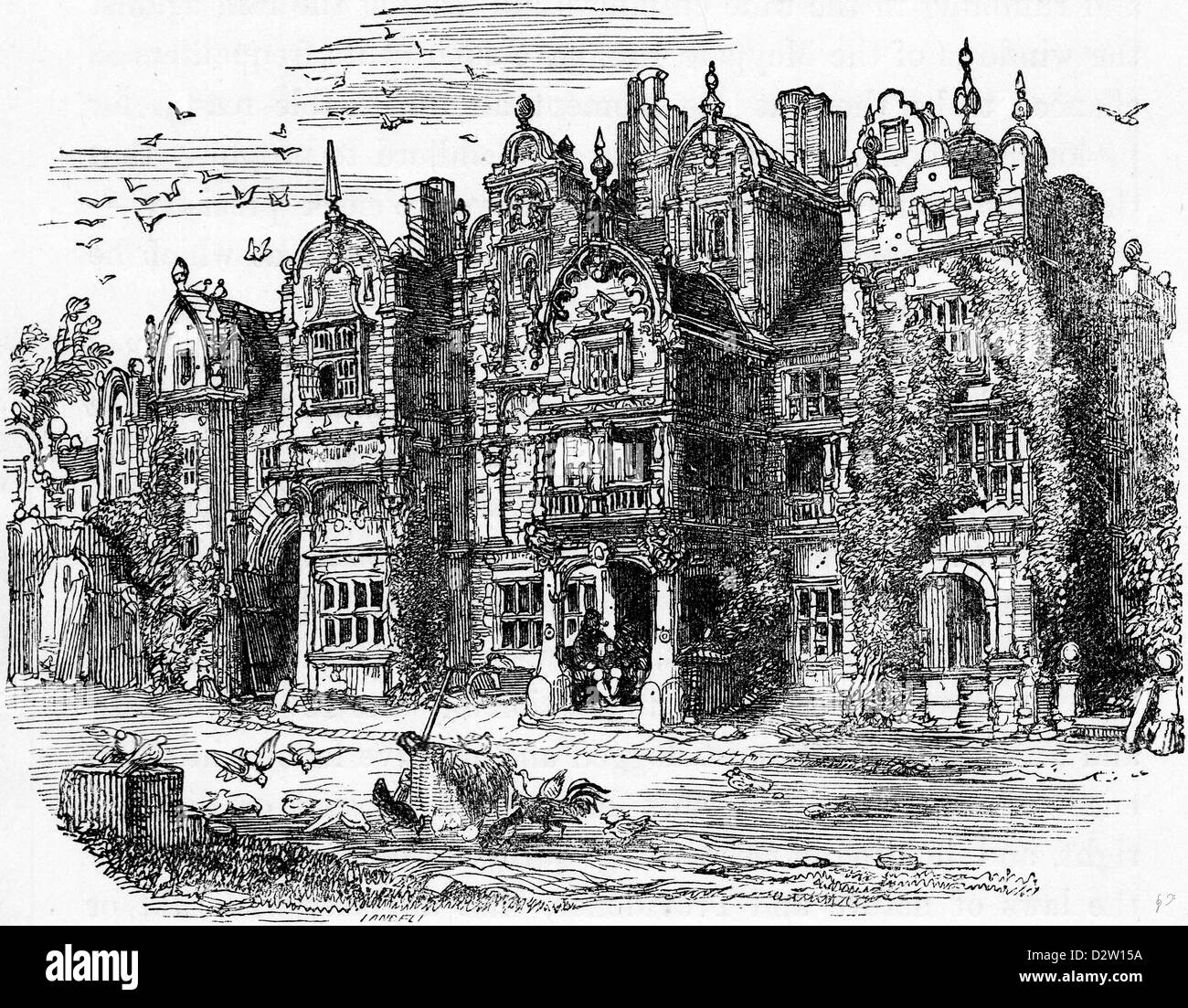 Charles Dickens Barnaby Rudge illustration 1841 19e siècle Banque D'Images