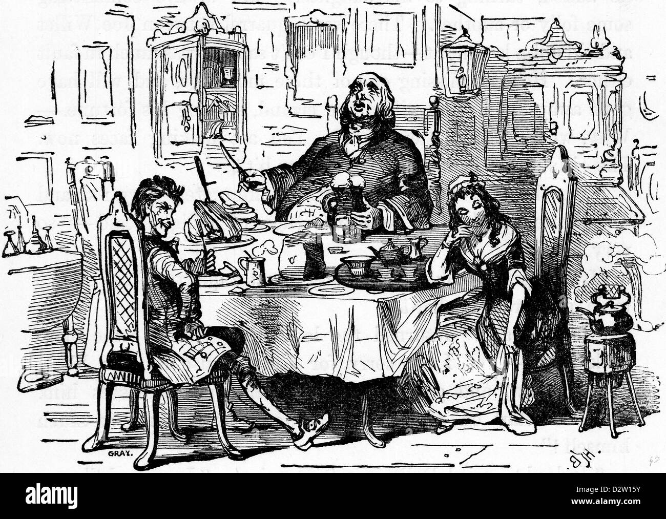 Charles Dickens Barnaby Rudge illustration 1841 19e siècle Banque D'Images