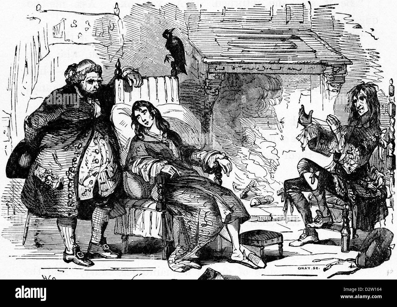 Charles Dickens Barnaby Rudge illustration 1841 19e siècle Banque D'Images