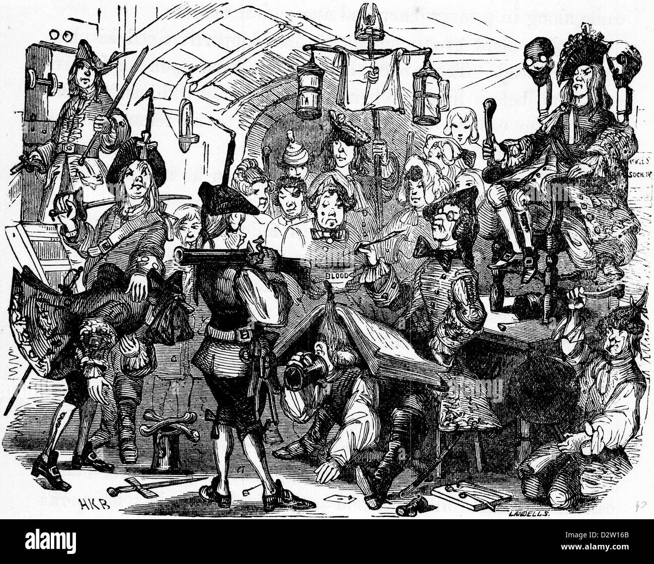 Charles Dickens Barnaby Rudge illustration 1841 19e siècle Banque D'Images