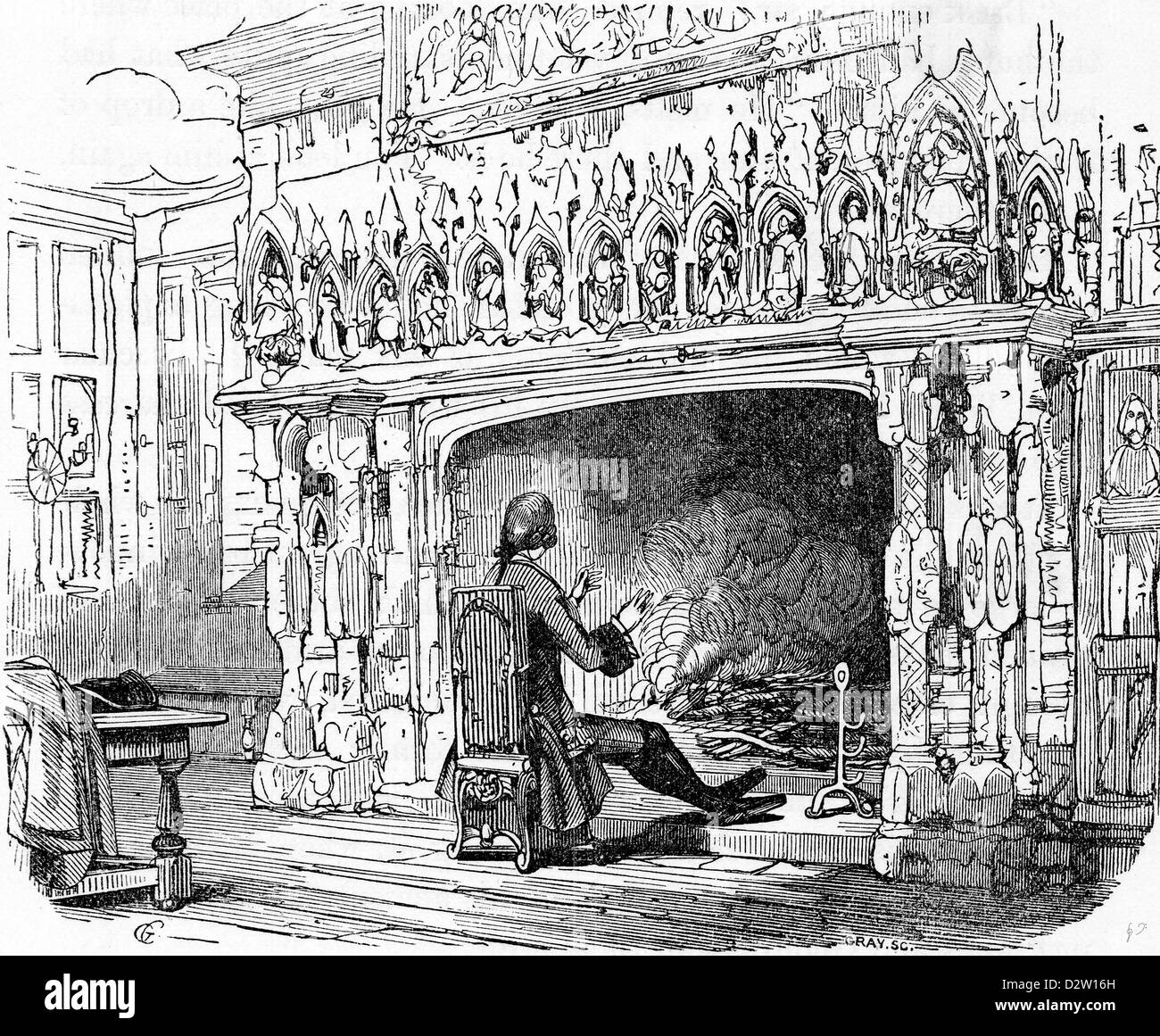 Charles Dickens Barnaby Rudge illustration 1841 19e siècle Banque D'Images