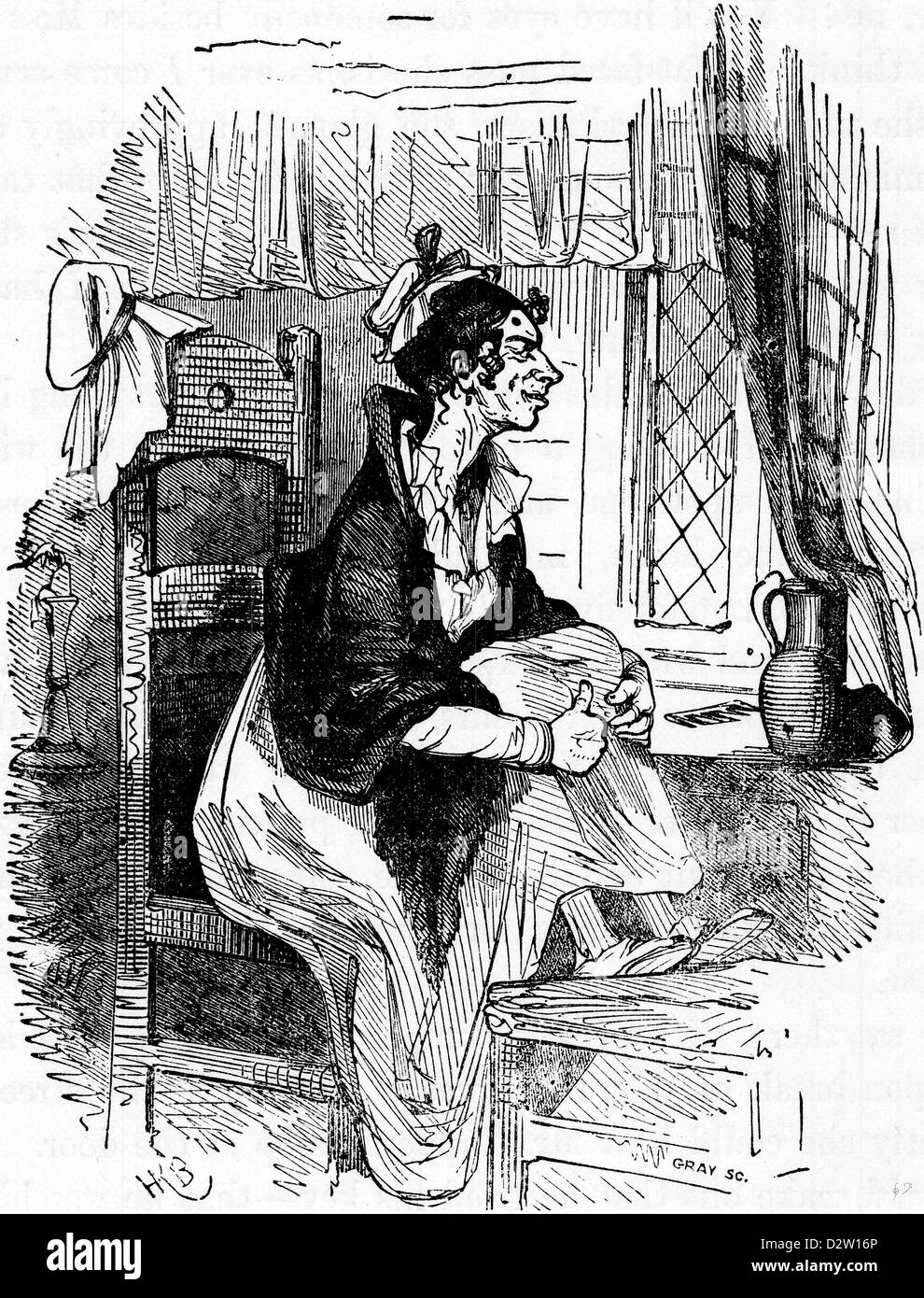 Charles Dickens Barnaby Rudge illustration 1841 19e siècle Banque D'Images