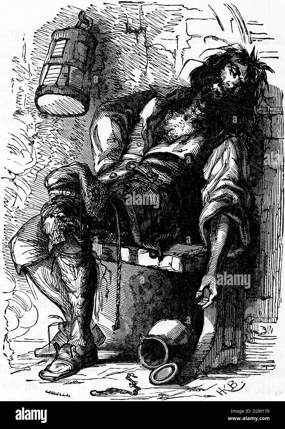 Charles Dickens Barnaby Rudge illustration 1841 19e siècle Banque D'Images