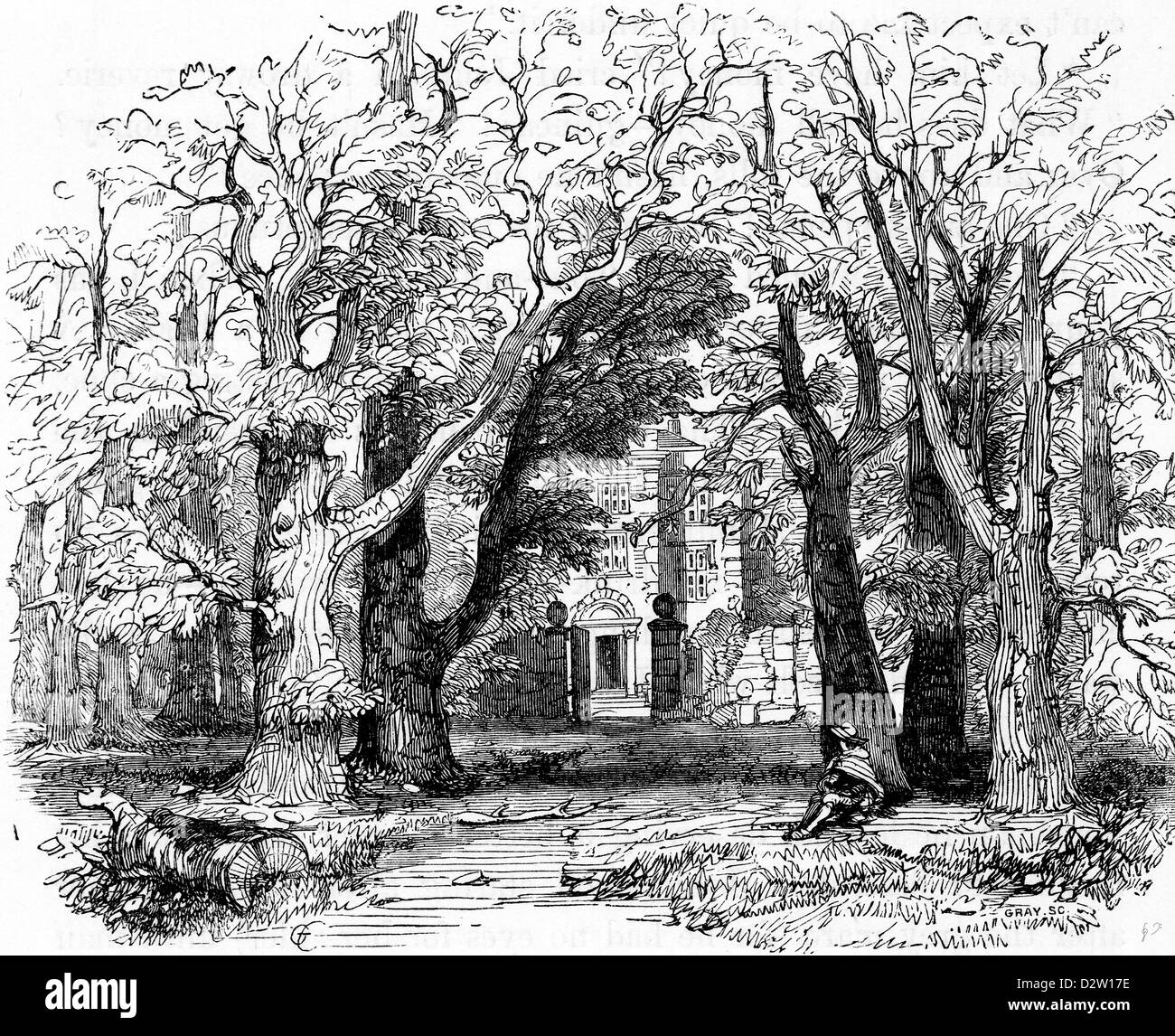 Charles Dickens Barnaby Rudge illustration 1841 19e siècle Banque D'Images