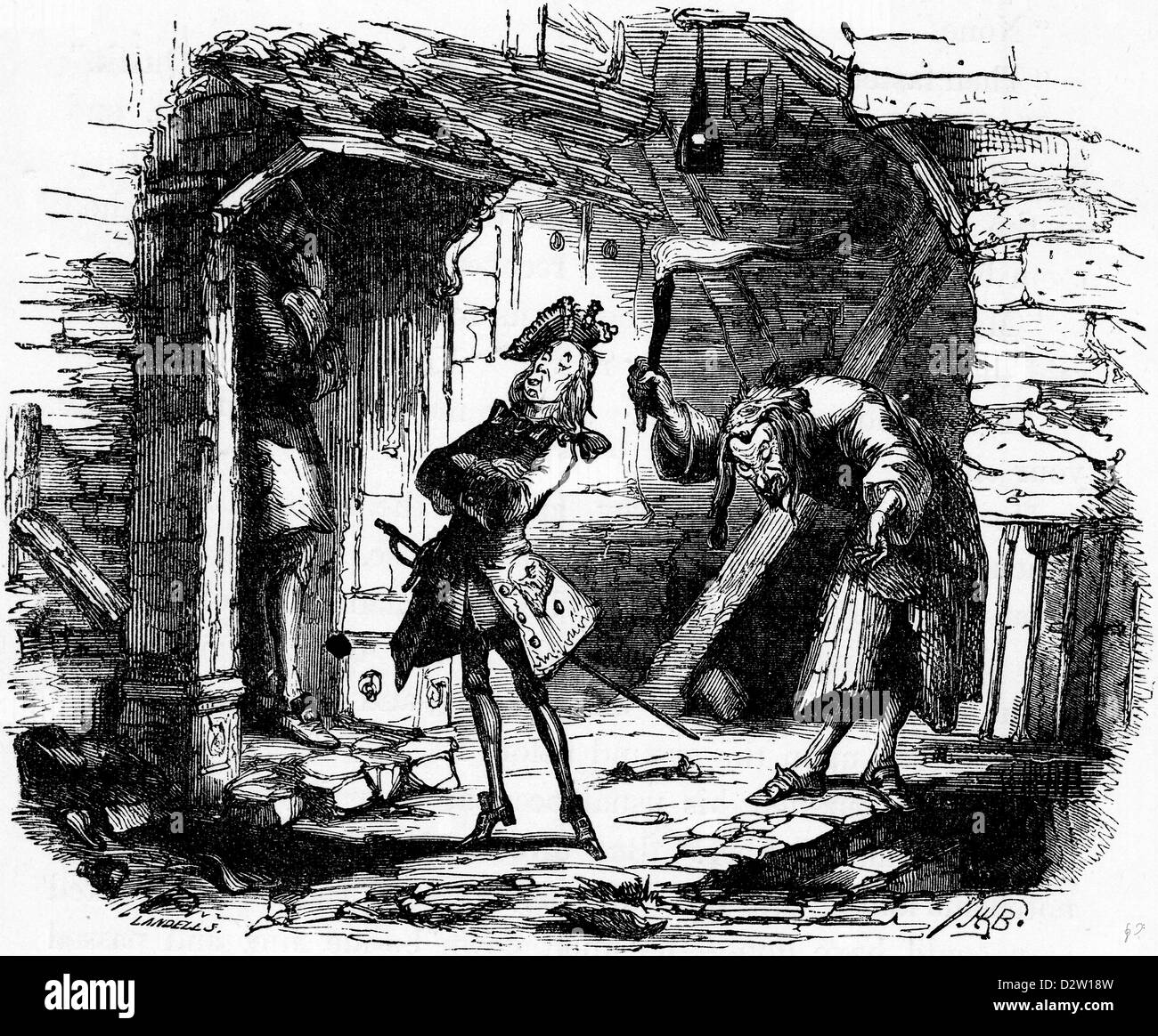 Charles Dickens Barnaby Rudge illustration 1841 19e siècle Banque D'Images