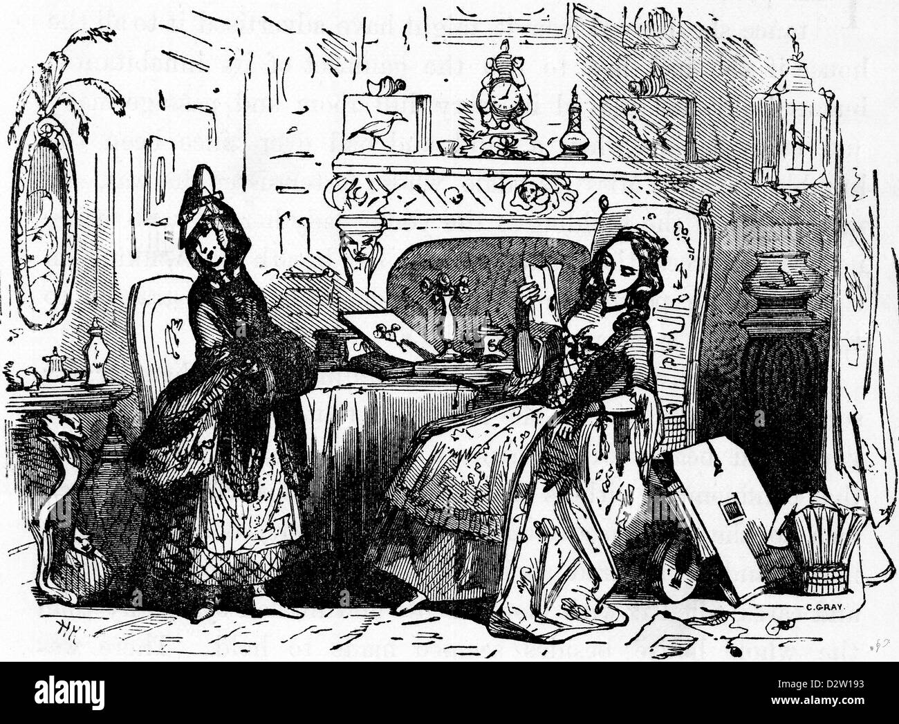 Charles Dickens Barnaby Rudge illustration 1841 19e siècle Banque D'Images