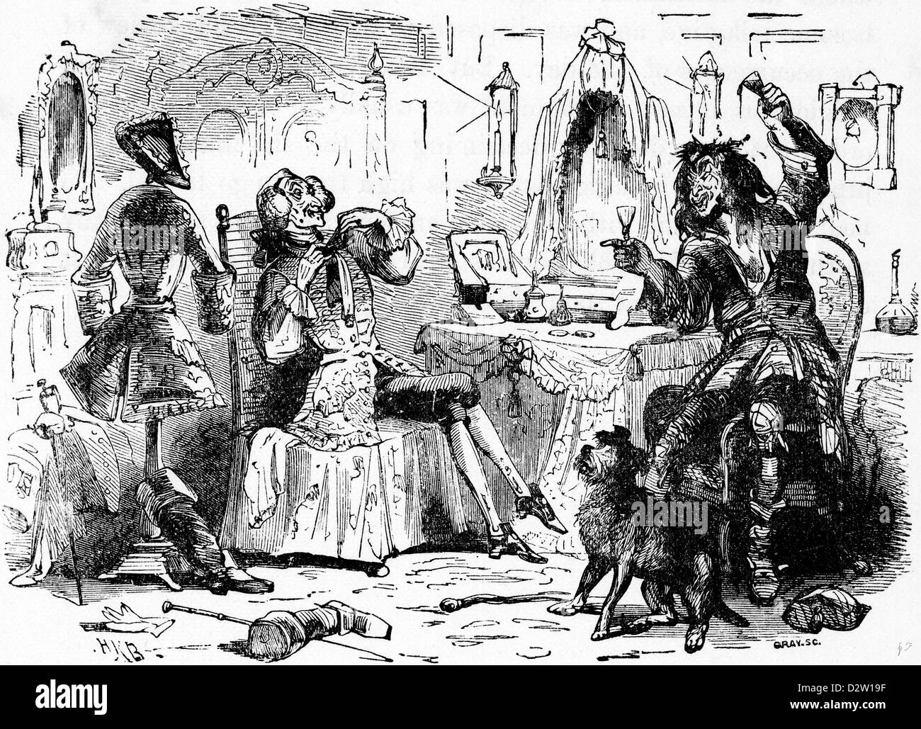 Charles Dickens Barnaby Rudge illustration 1841 19e siècle Banque D'Images